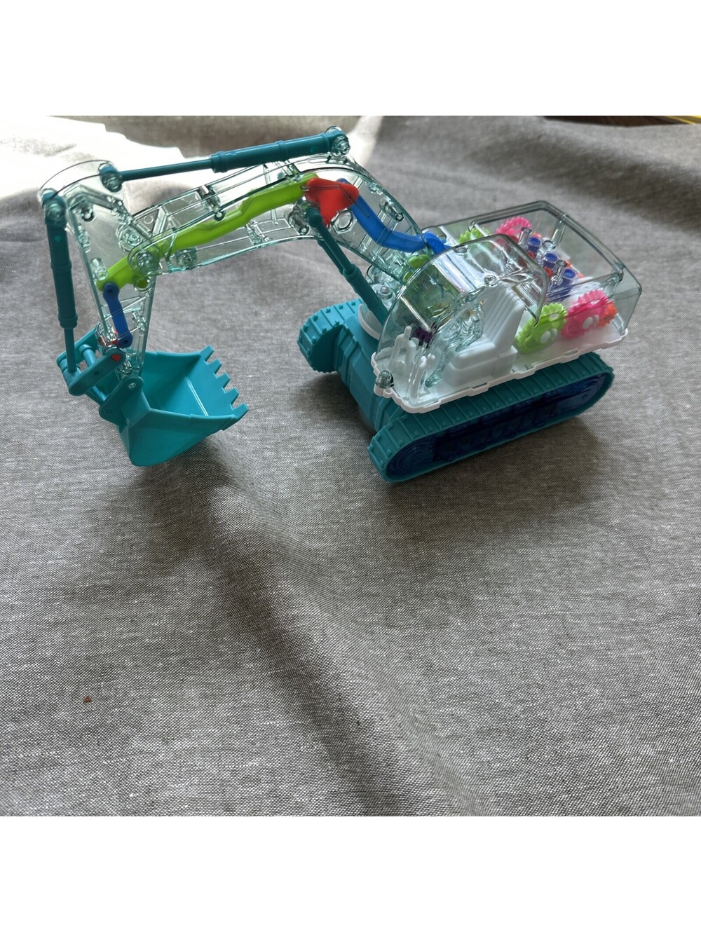Electric Transparent Excavator Toy with Lights Music Construction Truck